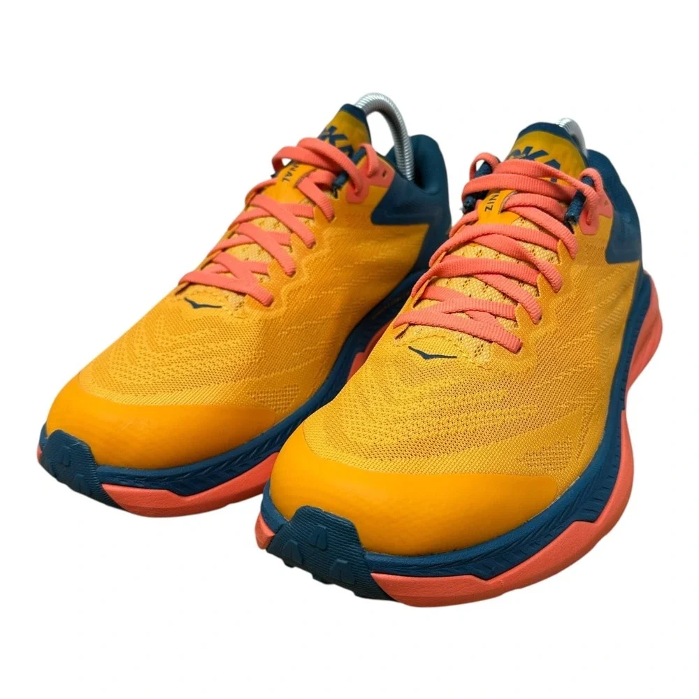 Hoka One One Women’s Orange and Blue Athletic Running Shoes